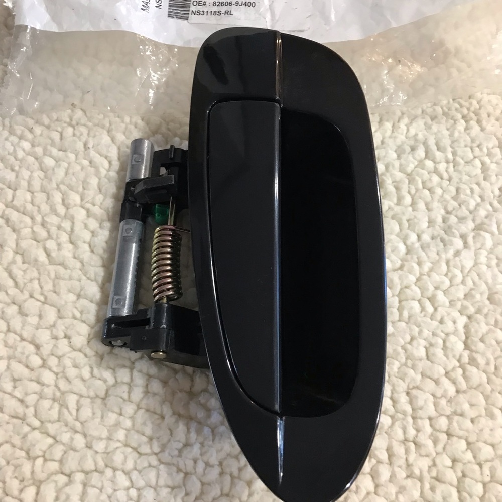 DHE-1099L Rear Blk Outside Outer Exterior Door Handle 2002 - 2006 Nissan Altima - Picture 2 of 8